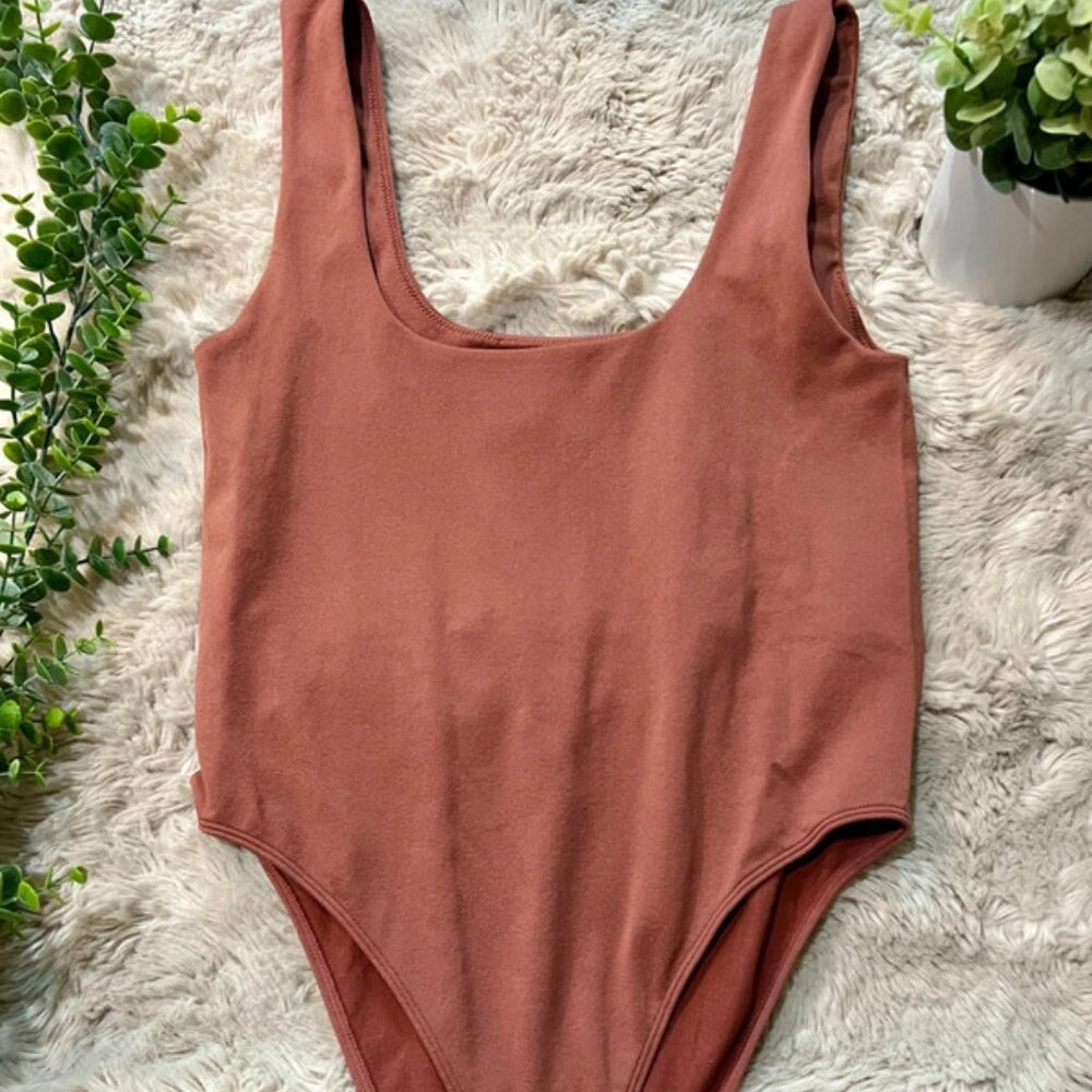 A New Day Rust Scoop Neck Bodysuit – Size M